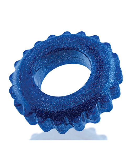 Oxballs Plushy Single Ring Blue Fire Flexible Cock And Ball Ring