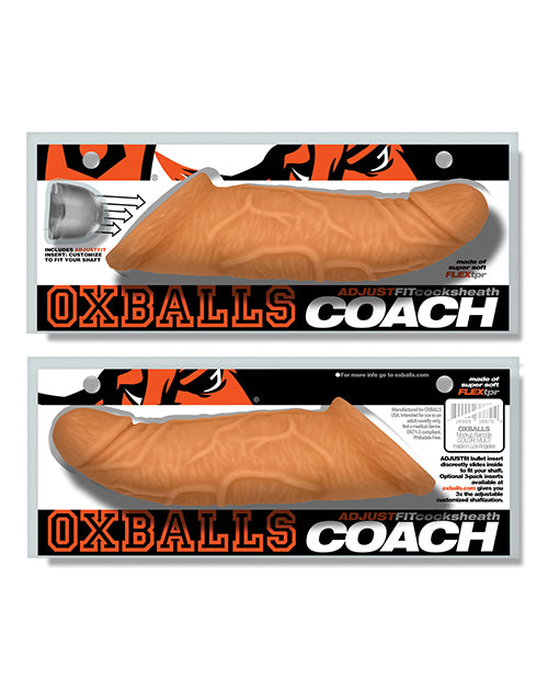 Oxballs Coach Cock Sheath Skinz Peachy Fleshy Soft Feel