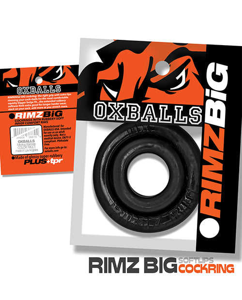 Oxballs Rimz Big Single Ring Black Comfort Fit Cock Ring