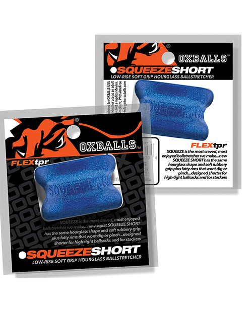 Oxballs Squeeze Short Ball Stretcher Blue Fire With Hourglass Grip Design