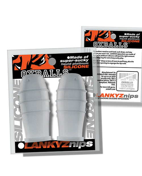 Oxballs Lankyz Silicone Nip Suckers Clear Nipple Toys