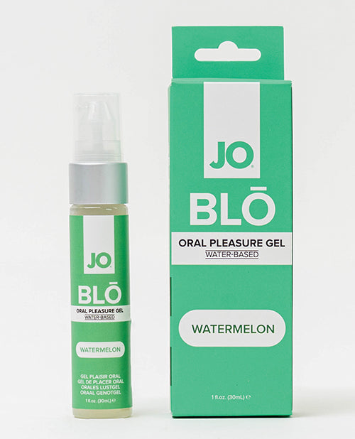 Gel de placer oral JO Blo con sabor a sandía, sin azúcar, 1 Oz