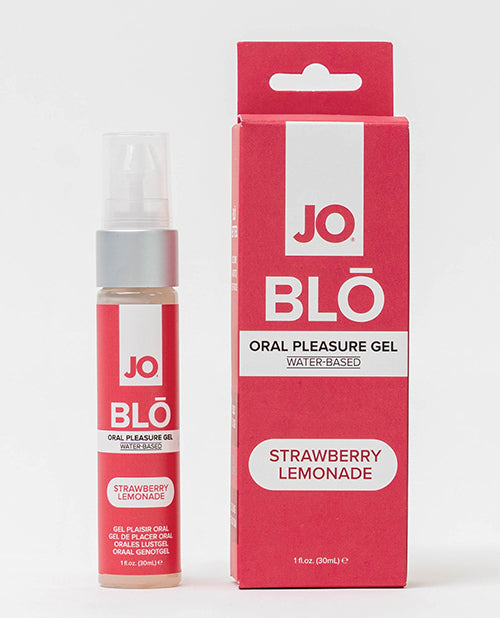 Gel pentru plăcere orală Jo Blo Strawberry Lemonade, 1 Oz, fără zahăr, lubrifiant răcoritor