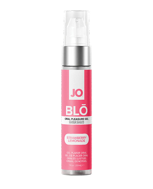 Gel pentru plăcere orală Jo Blo Strawberry Lemonade, 1 Oz, fără zahăr, lubrifiant răcoritor
