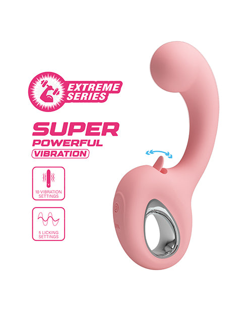 Masajeador vibratorio de silicona Pretty Love Erynnyes, con doble estimulación y 15 funciones