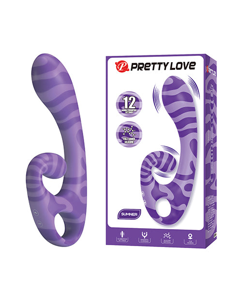 Pretty Love Sumner Dual Ended Silicone Rabbit Massager Purple