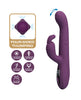 Cargue la imagen en el visor de la galería, Vibrador masajeador personal con golpeteo Pretty Love Dee, conejo morado
