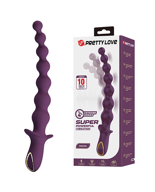 Pretty Love vibrerende bullet-anallegetøj med 10 funktioner, sort silikone