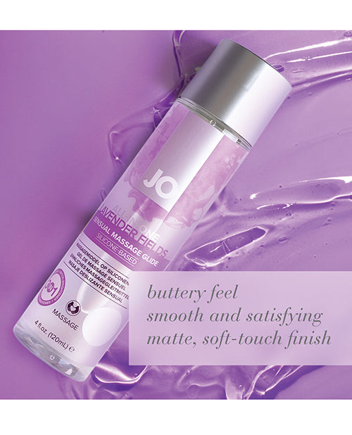 JO All In One Massage Glide Lavender Silicone Based 4 Oz