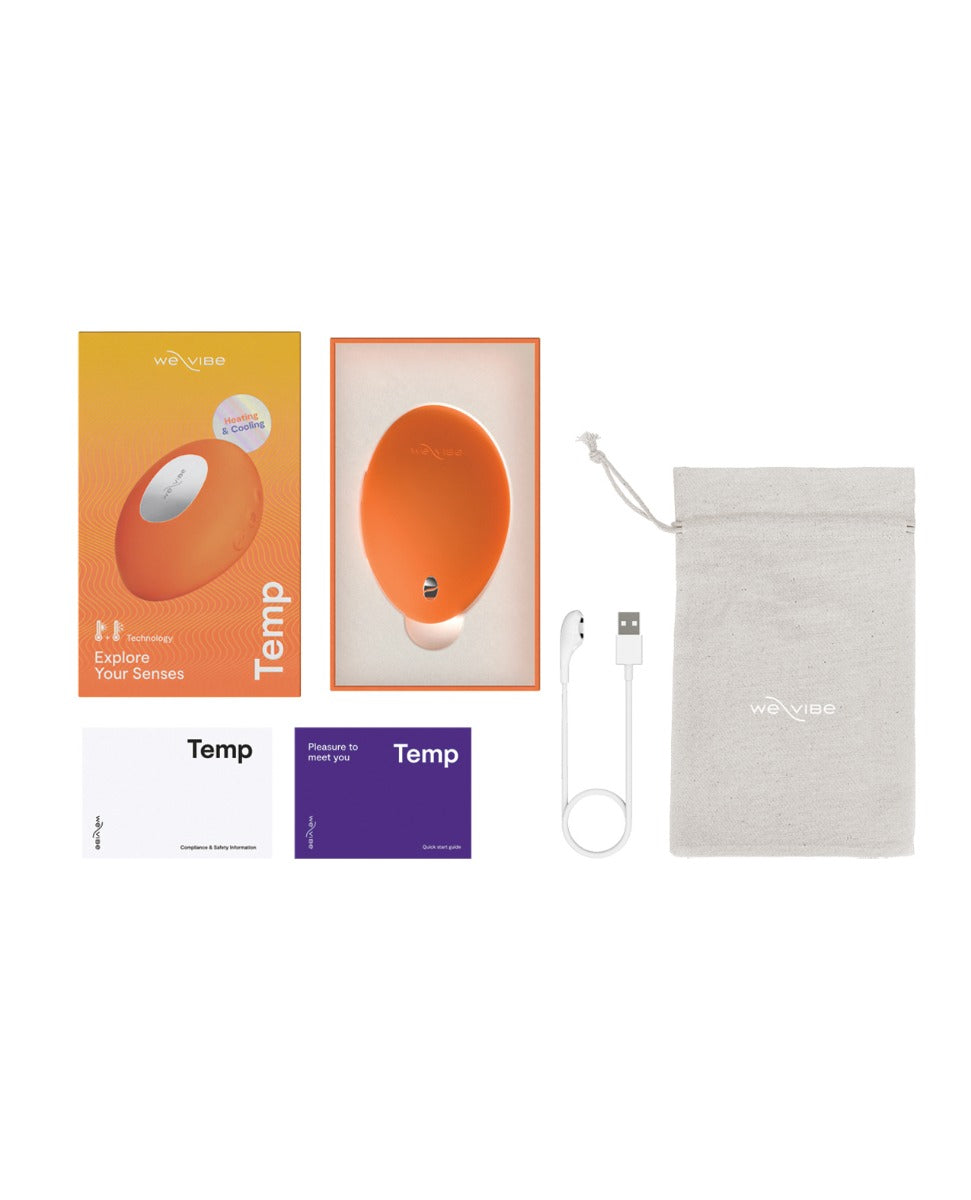 We Vibe Temp Tangerine Temperature Controlled Ergonomic Vibrator
