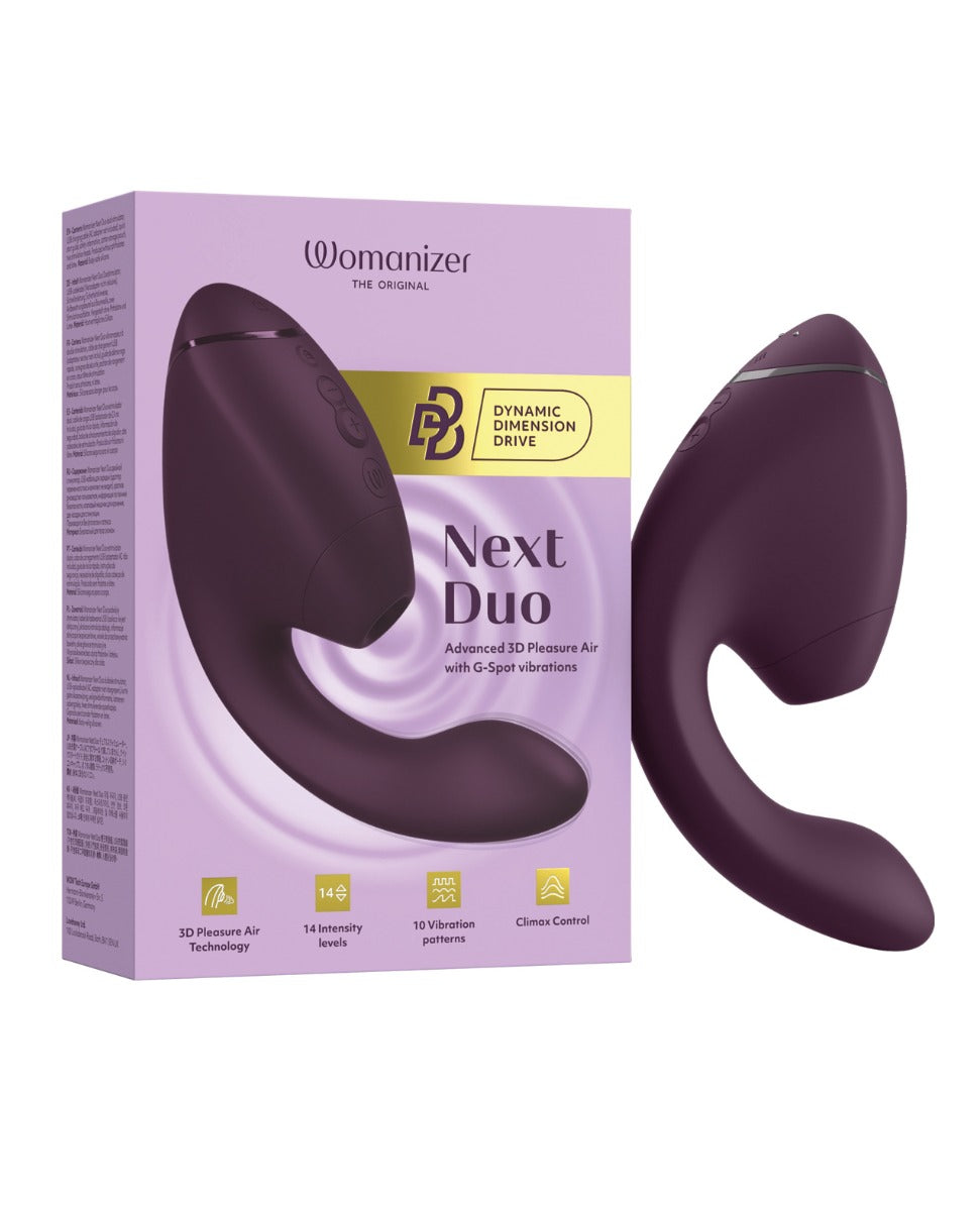 Womanizer Next Duo Dark Purple Clitoral Stimulator For Intense Pleasure