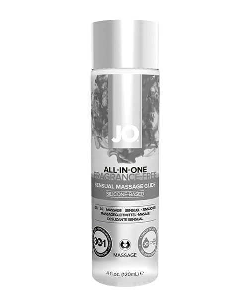JO All In One Fragrance Free Silicone Based Massage Glide 4 Oz