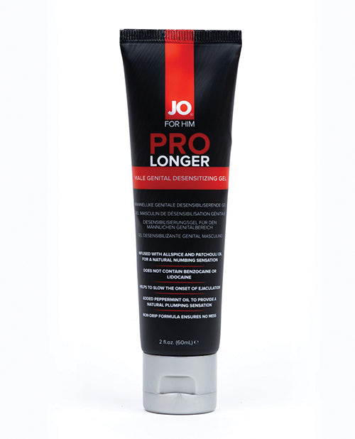 JO Prolonger Gel Benzocaine Free Desensitizer 2 Oz For Lasting Stamina