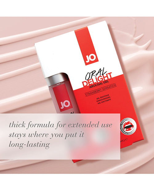JO Oral Delight Strawberry Stimulant Water Based Lubricant 1 Oz