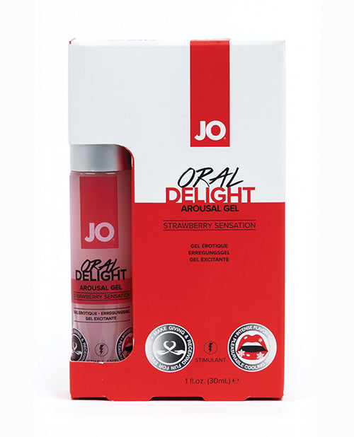 JO Oral Delight Strawberry Stimulant Water Based Lubricant 1 Oz