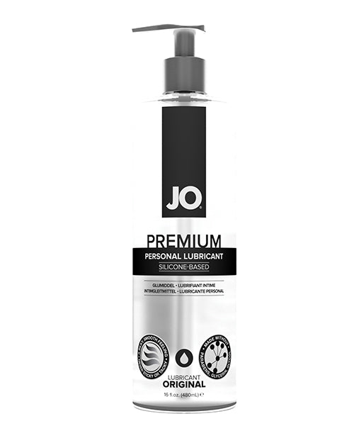 JO Premium Original Silicone Lubricant 16 Oz for Long Lasting Glide