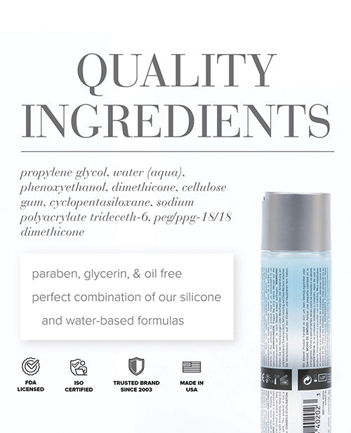 JO Classic Hybrid Lubricant Original 4 Ounce Silky Glide