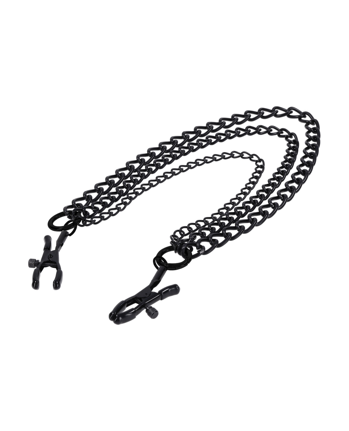 Midnight Muse Austauschbare schwarze Metall-Nippelklemmen mit 3 abnehmbaren Ketten