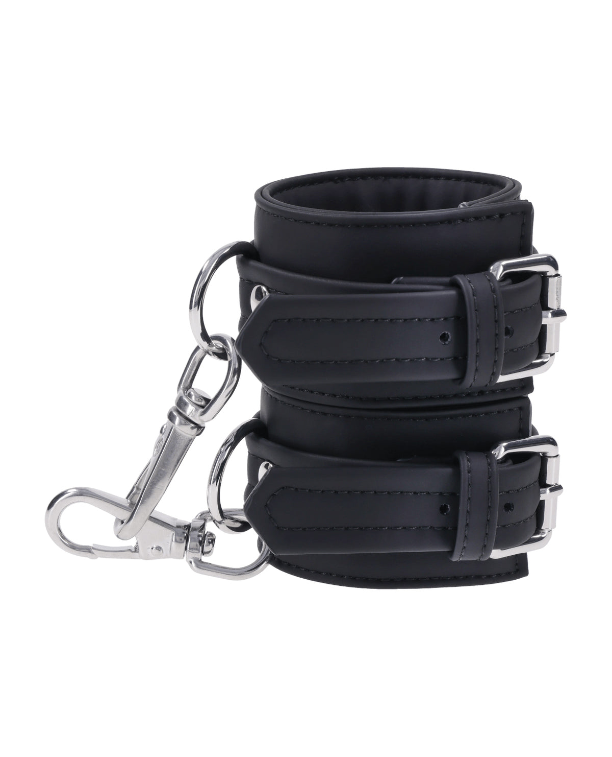 Signature Midnight Muse Cashmere Touch Silicone Handcuffs Silver Finish