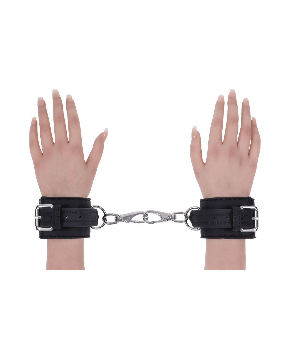 Signature Midnight Muse Cashmere Touch Silicone Handcuffs Silver Finish