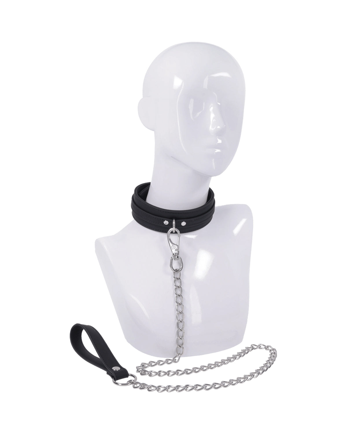 Signature Midnight Muse premiumhalsband och koppel för hund med silverdetaljer