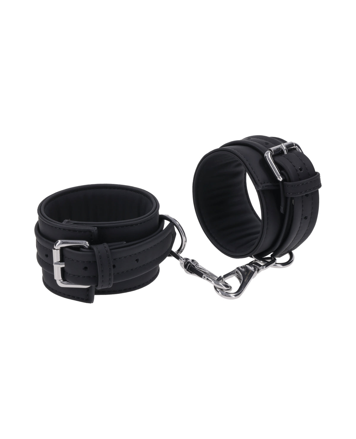 Signature Midnight Muse Soft Silicone Ankle Cuffs With Silver Hardware