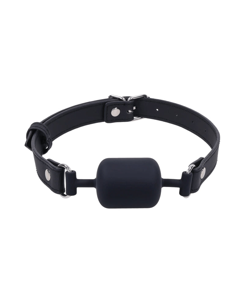 Load image into Gallery viewer, Signature Midnight Muse Adjustable Barrel Gag With Faux Leather Straps
