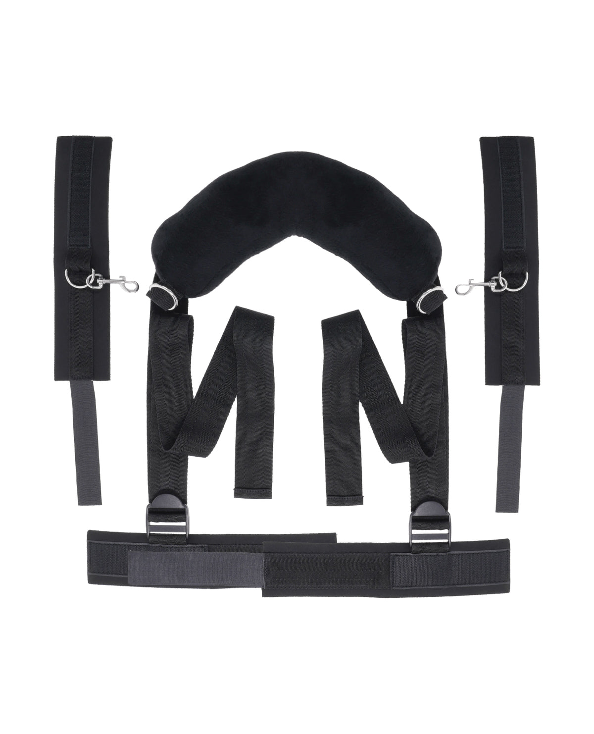 Arnés sexual de felpa Signature ajustable con soporte ergonómico para las piernas