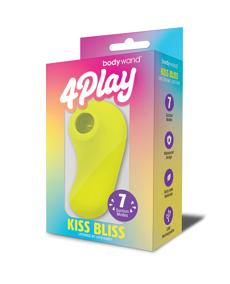 Cargue la imagen en el visor de la galería, Masajeador personal de succión de aire Bodywand Kiss Bliss, amarillo
