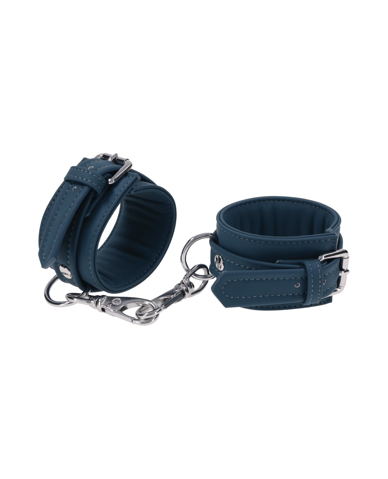 Signature Twilight Tease Silver Hardware Soft Lined Silicone Handcuffs