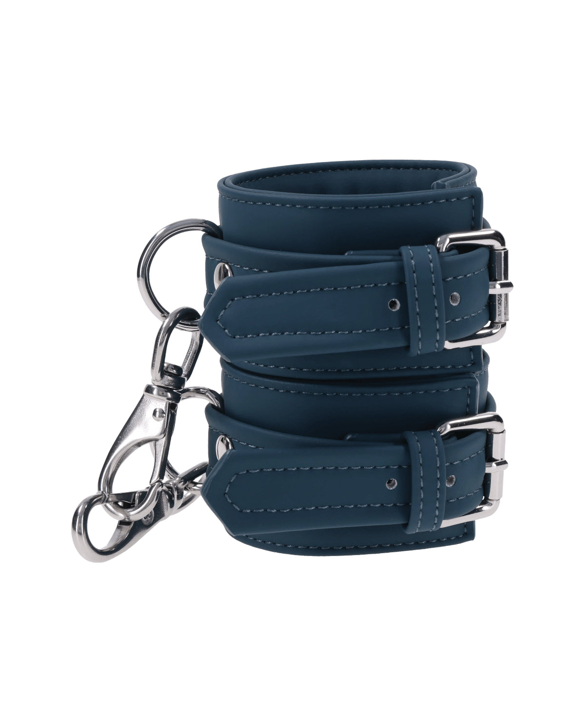 Signature Twilight Tease Silver Hardware Soft Lined Silicone Handcuffs