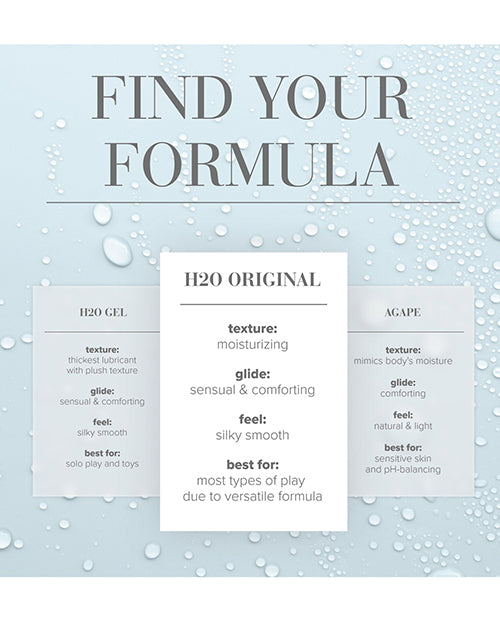JO H2O Original Water Based Lubricant 8 Oz Silky Glide