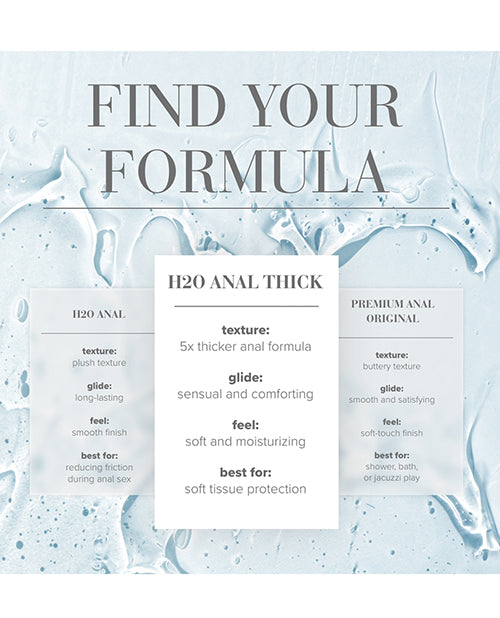 JO H2O Anal Thick Water Based Lubricant 2 Oz Extra Cushion And Glide