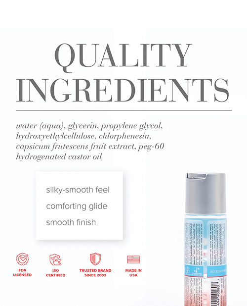 JO H2O Warming Lubricant 2 Oz Water Based Personal Lubricant