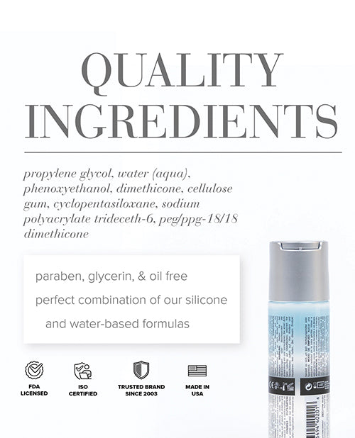 JO Classic Hybrid Lubricant Original 2 Oz Silicone Water Based