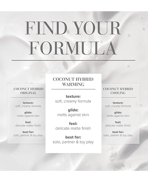 JO Coconut Hybrid Warming Lubricant 4 Oz Water Based Glide For Sensual Play