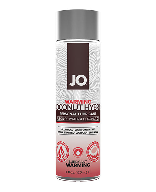 JO Coconut Hybrid Warming Lubricant 4 Oz Water Based Glide For Sensual Play