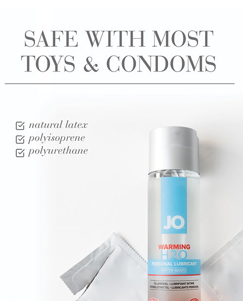 JO H2O Warming Lubricant Water Based 4 Oz For All Types Of Play