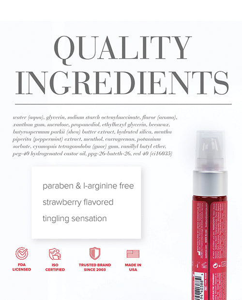 Jo Nipple Titillator Strawberry Stimulant Lubricant 1 oz