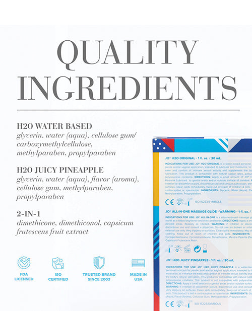 Load image into Gallery viewer, JO Tri-Me Triple Pack Classics All-In-One Sensual Massage Glide 1 Oz
