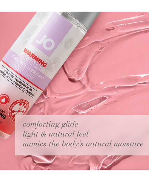 JO Agape Warming Lubricant Water Based PH Balanced 2 Oz for Natural Moisture