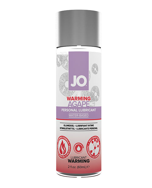 JO Agape Warming Lubricant Water Based PH Balanced 2 Oz for Natural Moisture