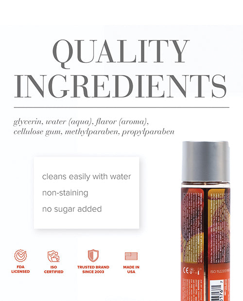 JO H2O Peach Flavored Lubricant Water Based 4 Oz Glycerin USP