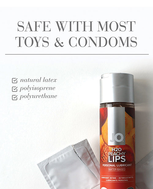 JO H2O Peach Flavored Lubricant Water Based 4 Oz Glycerin USP