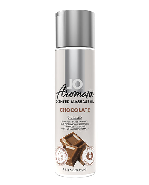 JO Aromatix Chocolate Massage Oil 4 Oz Kissable Vegan Formula