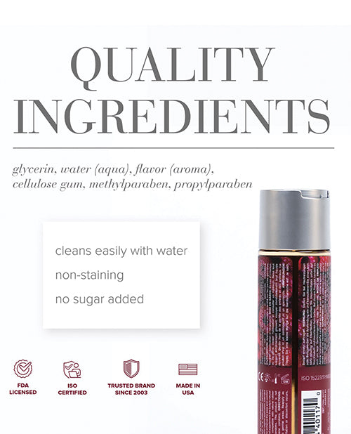 JO H2O Raspberry Water Based Flavored Lubricant 4 Oz