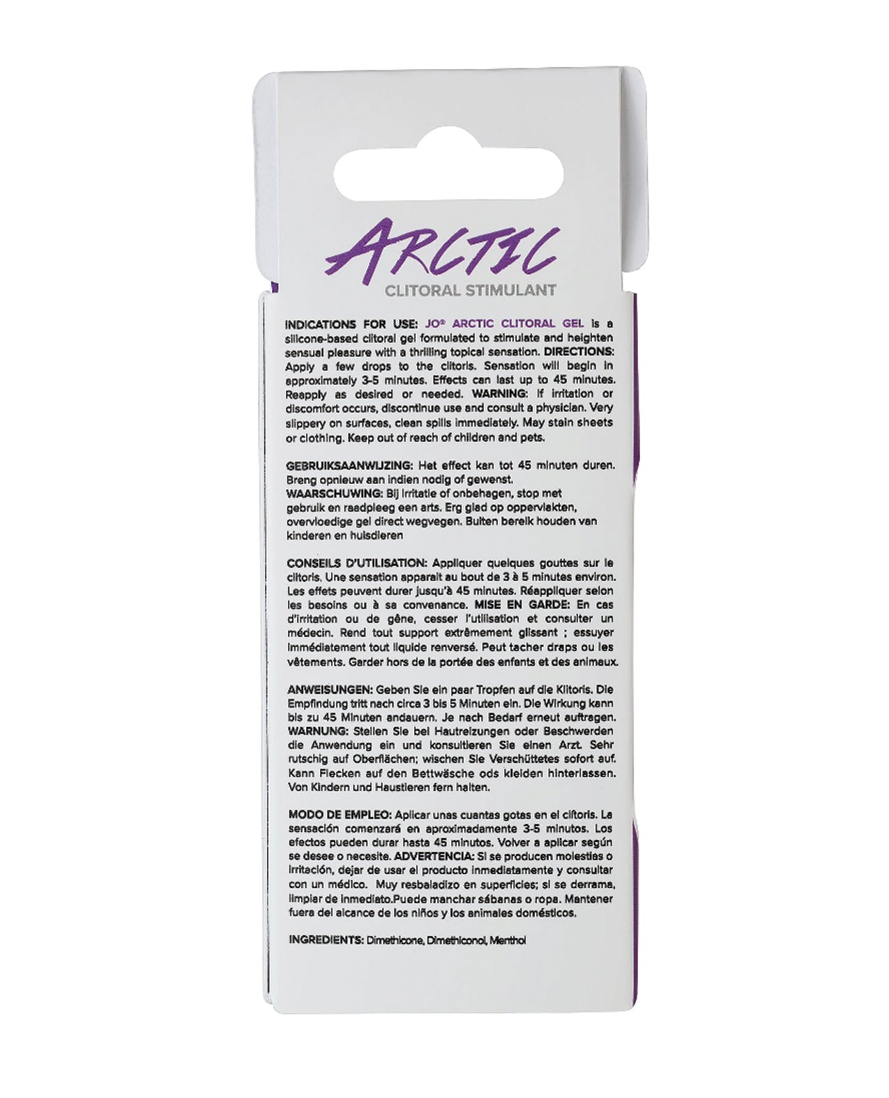 JO Arctic Clitoral Gel Cooling Stimulant 0.34 Oz Silicone Based
