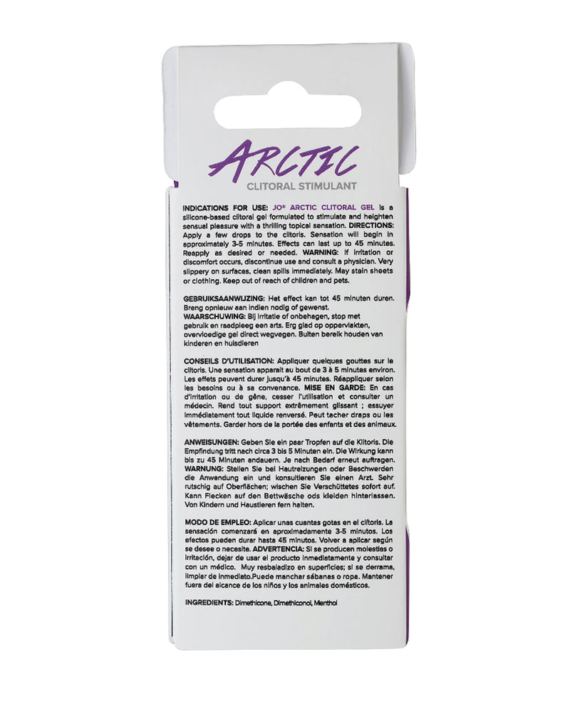 Załaduj obraz do przeglądarki galerii, JO Arctic Clitoral Gel Cooling Stimulant 0.34 Oz Silicone Based

