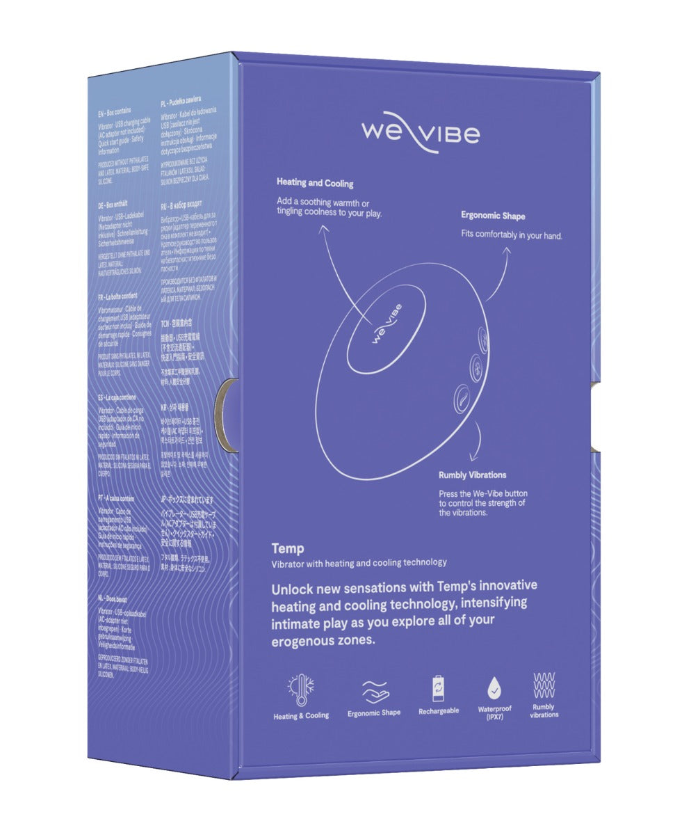 We Vibe Temp Lavender Blue Ergonomic Heating And Cooling Vibrator
