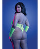 Load image into Gallery viewer, Pressure Point UV Reactive Rhinestone Teddy And Gloves 2pc Neon Green Set
